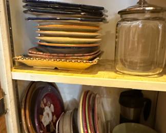 Assorted Ceramic Plates and Bowls, including Mexican and Italian styles