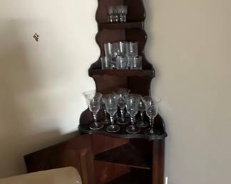 Victorian Eastlake Carved Walnut Corner Etagere