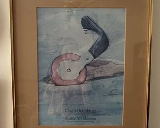 Claes Oldenburg "Six Themes" Exhibition Poster - Seattle Art Museum 1975