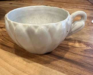 Vintage Artichoke or Pumpkin Shaped Ceramic Cup