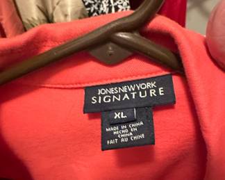 Jones New York Signature Coral Linen Blend Shirt