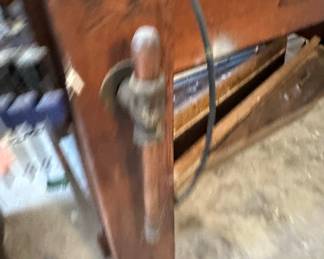 Vintage Wooden Workbench with Vise