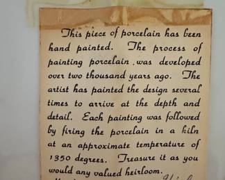 Hand-Painted Porcelain Decorative Plate with Poppies by Marie Hickey, Mz Austria