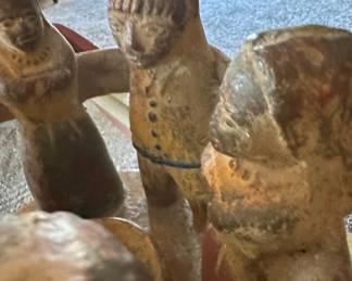 Terracotta 'Circle of Friends' Candle Holder Figurine