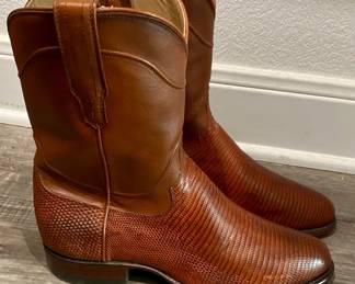 TECOVAS Lizard Skin Handmade Boots (Men Size 9.5)