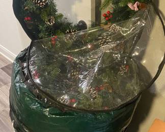 Beautiful Lit Wreaths w/ Storage