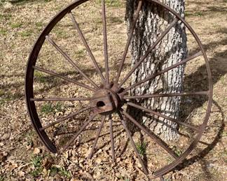 Large Vintage Wagon Wheel
