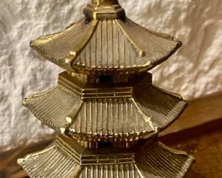 4' Brass Pagoda Incense Burner