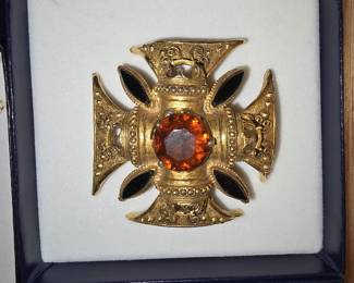 Vintage Pin Brooch Florenza Maltese Cross