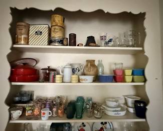 vintage Mc Donalds glasses, coke glasses, garfield glasses, vintage pyrex, tins