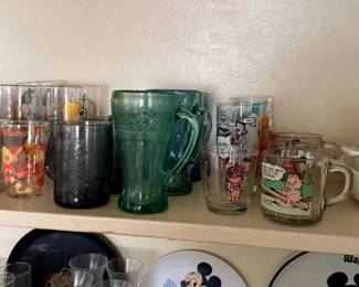 vintage Mc Donalds glasses, coke glasses, garfield glasses