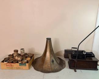 Edison Cylinder Phonograph and wax cylinders