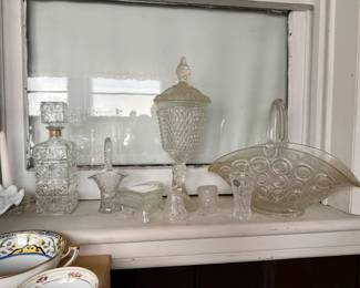 Vintage pressed glass
