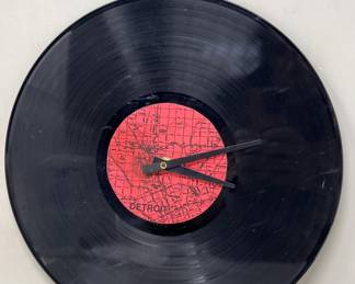 Lot 270 | Detroit Vinyl Record Turned Clock Wall Clock
