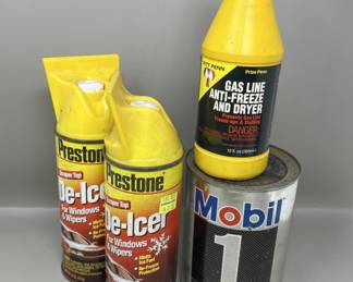 Lot 265 | Auto Care; De-Icer, Anti-Freeze, Mobil Engine Oil
