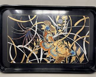 Lot 127 | Vintage Butterfly Floral Motif Japanese Tray
