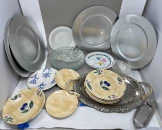 Lot 18 | Huge Set of Kitchen Serving Plates, Bowls, etc
