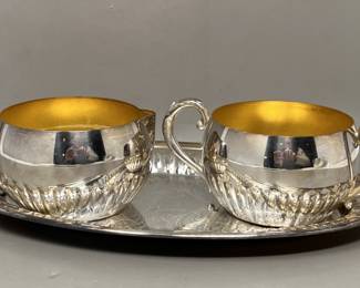 Lot 190 | Silverplate Cream and Sugar Set
