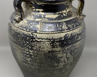 Lot 128 | Vintage Black Rustic Pottery Vase
