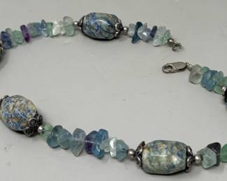 Lot 176 | Polished Gemstone Bead Necklace
