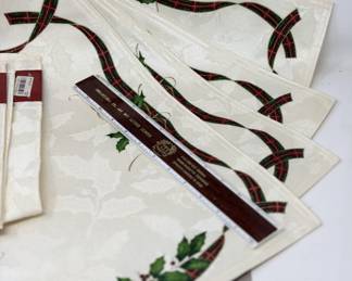Lot 143 | Lenox Christmas Holly Napkins & Placemats
