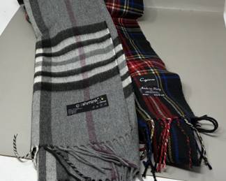 Lot 161 | Plaid Cashmere-feel Acrylic Scarves Scarf
