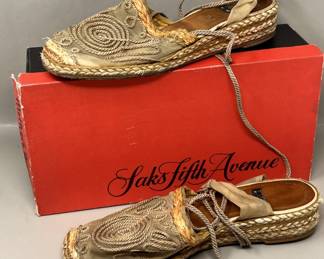 Lot 57 | Sz7.5 Vintage Ladies Stuart Weitzman Espadrille
