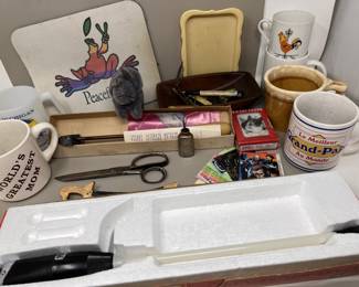 Lot 292 | Vintage Mega Lot Peace Frogs, Bottle Siphon,
