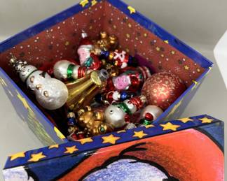 Lot 290 | Glass Handpainted Christmas Ornaments Small
