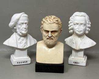 Lot 301 | Trio of Miniature Bust Sculptures Statues
