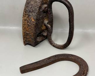 Lot 88 | Antique Cast Iron Iron & Cast Iron Horseshoe
