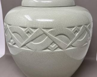 Lot 214 | As Found Celadon Ceramic Ginger Jar Lid Cracked
