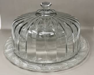 Lot 192 | Christmas Motif Cake Plate with Cloche Lid
