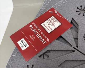 Lot 145 | (3) Laser Cut Grey Felt Placemats Mats
