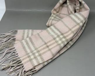 Lot 163 | Burberry Cashmere Pink Plaid Scarf
