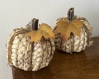 Lot 38 | Pair of Braided Pumpkin Decor
