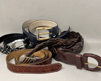 Lot 295 | Sz M Leather Belts COACH Bradied, SW Insp
