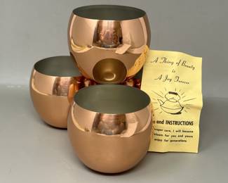 Lot 13 | Set of 4 Coppercraft Guild Roly Poly Cups
