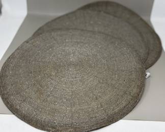 Lot 147 | (3) Beaded Silvertone Placemats

