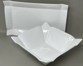 Lot 15 | Vintage Pier 1 Folded Ceramic Serving Plates
