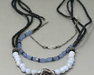 Lot 179 | Handmade Multistrand Necklace w Rose
