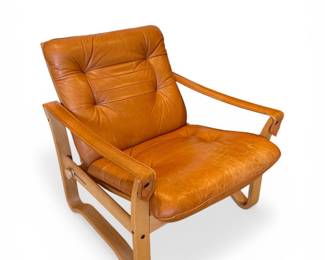 J.M. Birking leather recliner chair