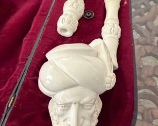 Meershaum Turkish Sultan Hand-carved with attention to detail Tobacco Pipe 