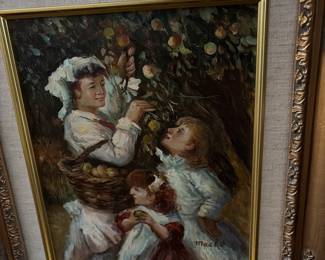 Vintage Picking Apples by Frederick Morgan 