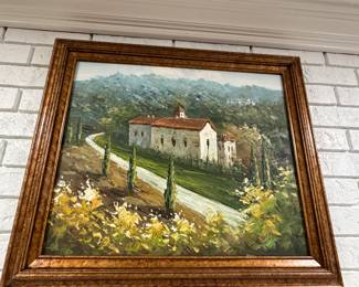 Oil on canvas French Landscape 