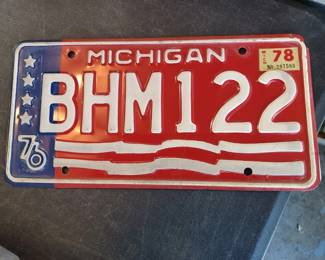 Michigan 76 Bicen. Plate