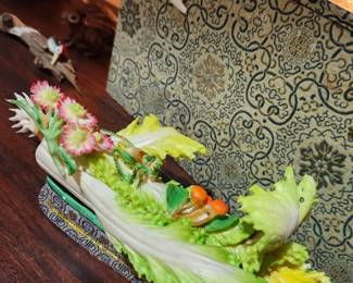 'Wealth, Prosperity and Good Fortune - Carved Napa Cabbage - Chinese copy of an Antique