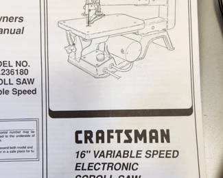 Craftsman Electronic Scroll Saw in Box.