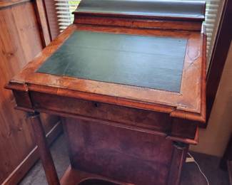 Circa 1860 Davenport Desk..made from Burl Walnut. Very nice!
