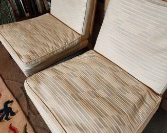 Two Vintage MCM - Mid-Century Modern 'Slipper' Chairs